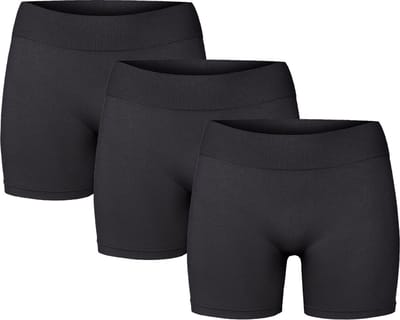 3-Pack Dames Onderbroek - Fietsbroekje - Naadloos - Korte Pijpjes - Zwart - Maat S/M