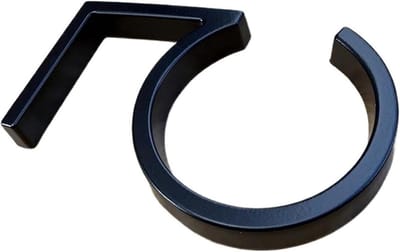 Huisnummer Letter - Adresbord Plaat - Buiten Herkenning - Zinklegering Materiaal - 125 mm - Zwart