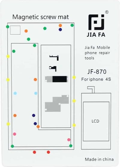 Let op type!! JIAFA Magnetic Screws Mat for iPhone 4S