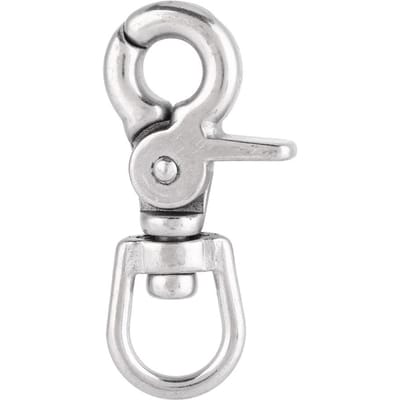 1 pièce Crochet à pression Pivotant à Déclencheur en Acier Inoxydable Durable Accessoires de Maison Flottante white