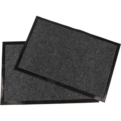 2PCS Tapis de Porte Intérieur Fibre Chimique Absorbant Antidérapant Lavable en Machine Tapis de Sol pour Salle de Bain