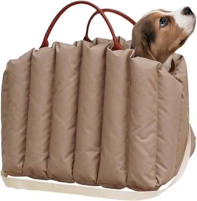 Dierenvervoerder Tas - Reistas huisdier - Veilig reizen - Ademend ontwerp - 34x17x16 cm - Khaki