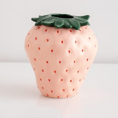 Pot de jardinière en forme de fraise d'inspiration vintage Vase en céramique en forme de fruit fraise pour fête cuisine bureau décorations de maison