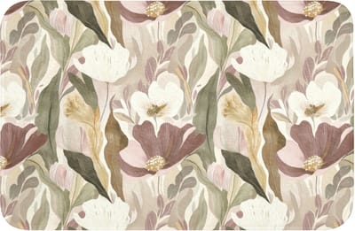 WC mat 60x40 cm - Antislip - Bloemen - Aquarel - Kleurrijk - Toiletmat - Vloermat - Douchemat - Toilet tapijt - Toiletmatten