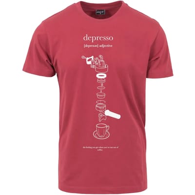 Mister Tee - Depresso Heren T-shirt - XS - Rood