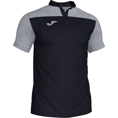 Joma Crew III Polo Kinderen - Zwart / Grijs Gemeleerd | Maat: 6XS (104)