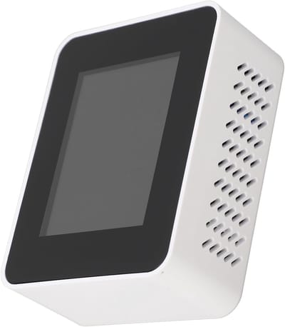 Draagbare CO2-detector - Luchtkwaliteitsmeter CO2 - Luchtkwaliteit Monitoren - 5-in-1 Multifunctioneel - 9x7x3.5 cm - Wit