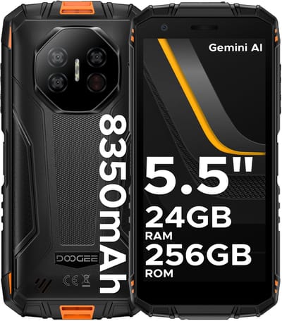 DOOGEE Fire 3 Ultra 4G - Smartphone - Robuuste Smartphone - 24 GB RAM+256 GB ROM/2 TB TF - 5,5 inch HD - Android 15 - 8350mAh - Unisoc T7200 - NFC - Face ID - Vingerafdrukscanner - Oranje