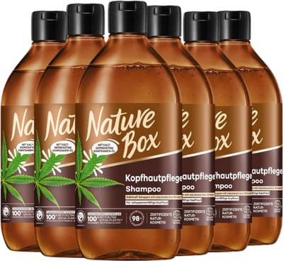 Nature Box - Hennepzaad - Shampoo - Haarverzorging - Voordeelverpakking - 6 x 385 ml