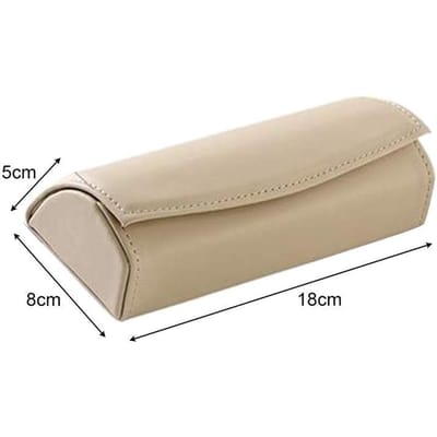 Zonnebrilhouder voor Auto Zonneklep Auto Brillen Organizer Doos Voertuig Zonneklep Accessoires Brillen bruin