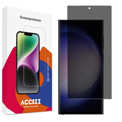 Accezz Screen Protector - Geschikt voor Samsung Galaxy S23 Ultra - Gehard Glas Privacy Screenprotector