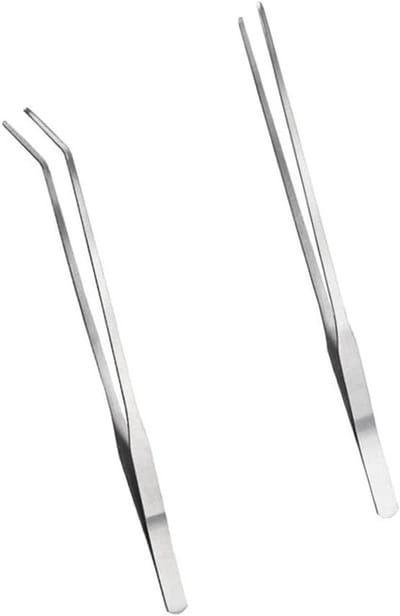 Lange Pincet - Aquarium Tang - Planten Schikken - Set van 2 - 27 cm - Zilver