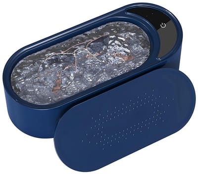 Ultrasone Reiniger - Diepte Reiniger - Sieraden Schoonmaken - 46kHz Technologie - Compact Formaat - Donkerblauw