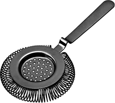 Cocktail Roestvrijstalen zeef voor mengglas en shaker zwart Gun Metal (4 kleuren beschikbaar)