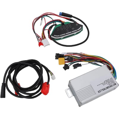 Kit contrôleur de scooter électrique Contrôleur de moteur Panneau d'affichage Carte Bluetooth Prise en silicone Ligne de communication white