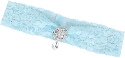 Bruidskousenband - Kousenband set - Bruiloft Accessoire - Kristallen Hanger - Verstelbaar - Hemelsblauw