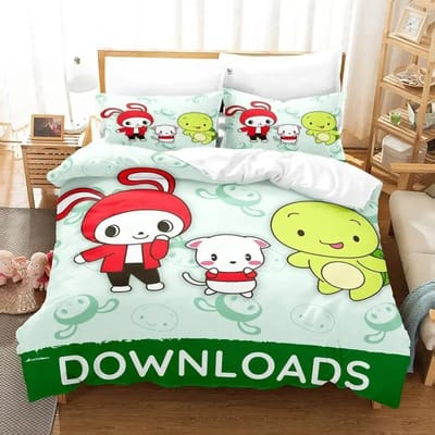 3D Geprint Schattig jj mikey maizen Beddengoedsets Exquise Bedbenodigdhedenset Dekbedovertrek Beddekbedset Luxe Verjaardagscadeau 150X200cm-3pcs