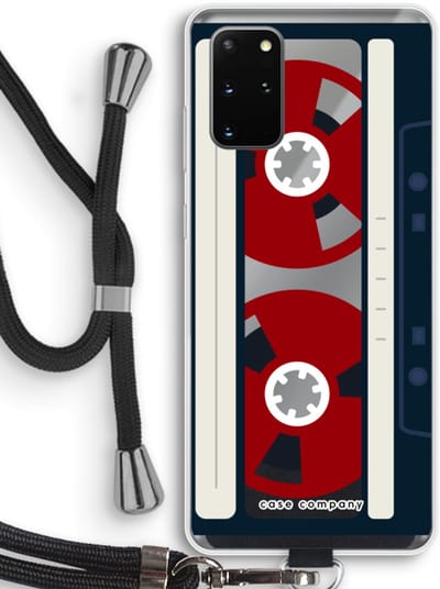 Case Company® - Hoesje met koord geschikt voor Samsung Galaxy S20 Plus hoesje met Koord - Here's your tape - Telefoonhoesje met Zwart Koord - Bescherming aan alle Kanten en Over de Schermrand