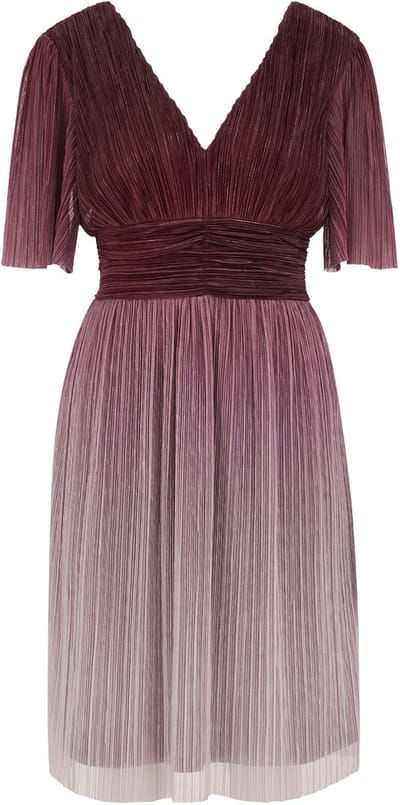 WE Fashion Dames plisséjurk met glittergaren