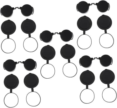 Objectieflensbeschermers - Oculairbeschermers - Optiek Beschermen - Rubberen Materiaal - 5 Sets - Zwart