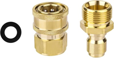 Allecta - Hogedrukreinigeradapterset, Snelkoppelingsset Hogedrukreiniger, M22 naar 9,5mm, Slangkoppelingen, 5000 PSI