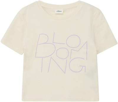 s.Oliver - Meisjes t-shirt - Maat 134/140 - Meisjes - Creme - katoen