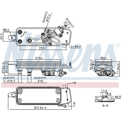 Olie radiator, automatische versnellingsbak NISSENS 90988