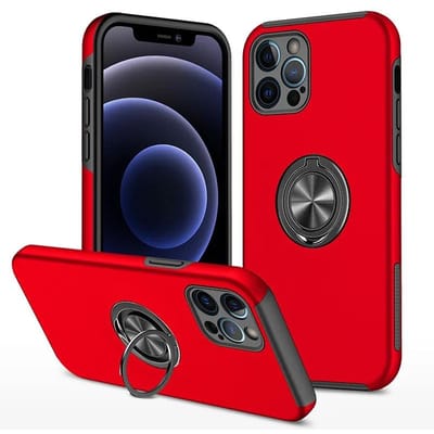 Magnetische Ringhouder Telefoonhoesje voor IPhone 13 12 Mini 16 15 14 11 Pro Max XS X XR 7 8 Plus Plastic Harde Schaal Schokbestendige Hoes IPhone 13 Mini