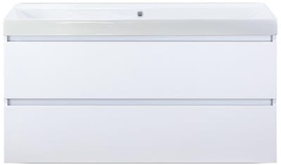 Maxx XL Badmeubelset 120 cm - Wit Hoogglans - Wastafel Just Enkel Zonder Kraangat