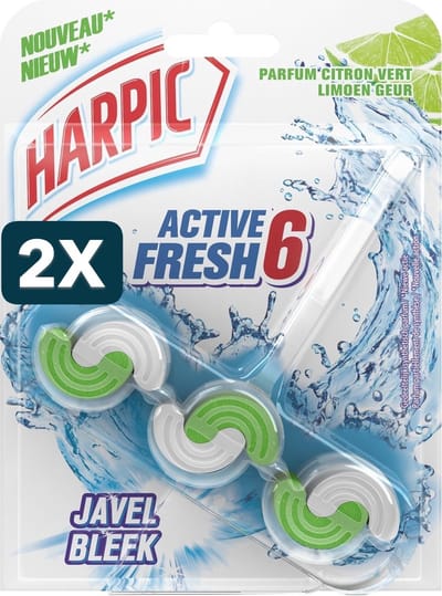 2 x Harpic Acitve Fresh 6 - Toiletblok - Bleek