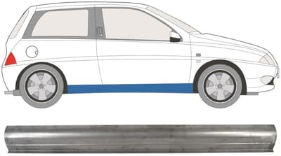 Reparatie dorpel voor Lancia Ypsilon 1995-2003 / Links = Rechts (symmetrisch)