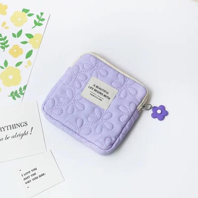 Mode Vrouwen Kleine Cosmetische Tas Reizen Mini Organizer voor Maandverband Make-up Munt Geld Kaart Lippenstift Opbergzakje Portemonnee Tas paars