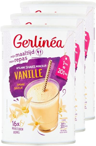Gerlinéa | Milkshake Vanille | 3 stuks | 3 x 432g