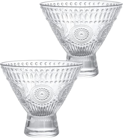 House of Husk IJscoupe Glazen - 2 Stuks - IJsglazen - Dessert Glas - Sorbetglazen - Cocktail Glazen - Barok Design