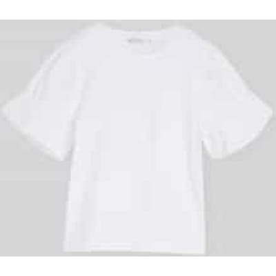 Tom Tailor Denim - Loose fit T-shirt met opengewerkte borduursels - Maat L - White