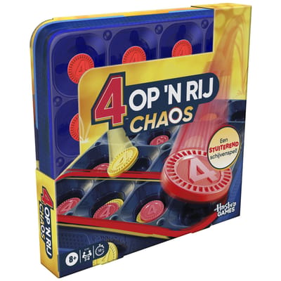 Hasbro Connect 4 Op 'n Rij chaos partyspel - 2 tot 10 spelers, leeftijd 8 jaar en ouder