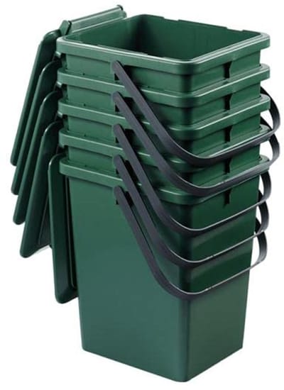 Biologische emmer 8 liter groen voor organisch afval