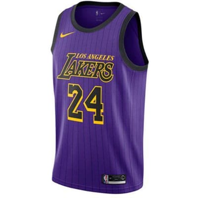 Nike Ademend NBA Lakers City Edition Kobe 24 18-19 Swingman Jersey Heren Tops Paars AV4270-505 M blue