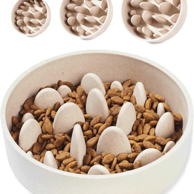Famanu – Langzame Voerbak voor I 0,8L - Vaatwasserbestendige Slingerbak I Anti-Slip Slow Bowl voor Grote I Voeding Bord
