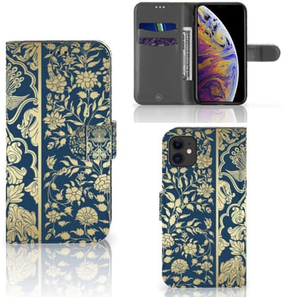 Apple iPhone 11 Hoesje Beige Flowers