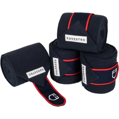 Polo banden voor paarden met klittenbandsluiting Equestro (x4)
