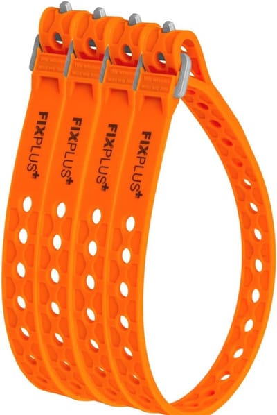 Sjorriemen 4-pack Nano Slim Fit - Veilig en Duurzaam voor het Vastzetten en Bundelen - 30 cm x 1,2 cm (Oranje)
