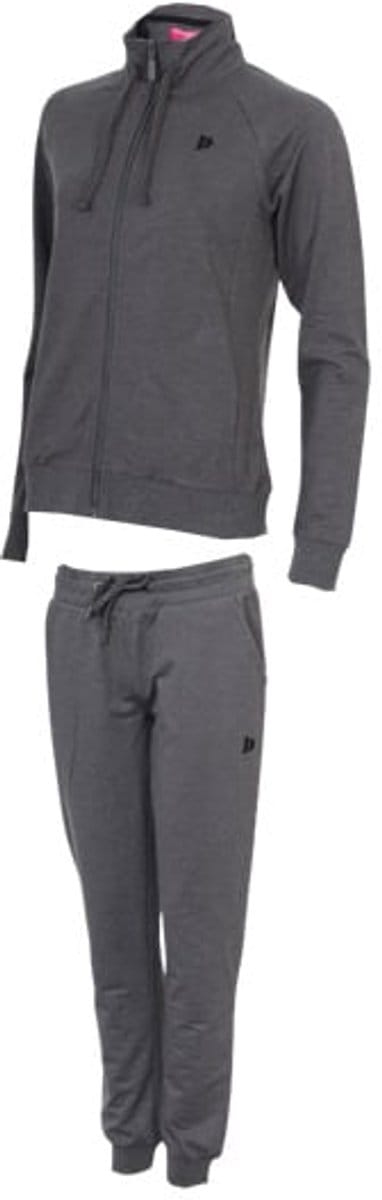 Donnay - Joggingsuit Tess - Joggingpak - Dames - Charcoal-marl (037) - maat S