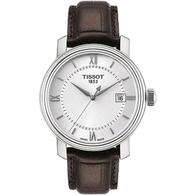 Tissot Port Series Quartz Uurwerk 50 Meter Waterbestendig Horloge 40 Mm Wit Wijzerplaat Roestvrijstalen Kast Lederen Band Herenhorloges T097.410.16.038.00 Brown Strap white