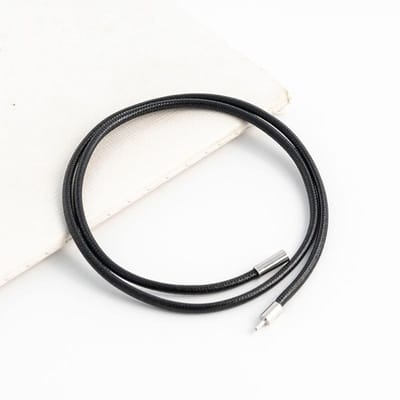 1,53 Mm 45-60 Cm Zwart Leer Touw Ketting Ketting Voor Vrouwen Mannen Sieraden Met Sluiting Wax Touw Ketting Lijn Koord Voor Diy Hanger 1.5mm&45cm zwart