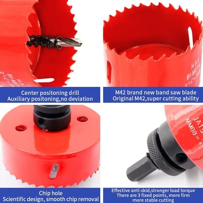 Dailygoods- Holesaw 4.5 inch - A2 Heavy Duty Mandrel - Boren in Hout/Metaal - Hoogwaardige Staal - Scherpe Snede - Duurzaam en Corrosiebestendig - Boor