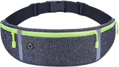 U Fit One Running Belt - Hardloopriem - Verstelbaar - Waterafstotend - Smartphone Houder - Reflectie Strip - 60 tot 116 cm - Grijs