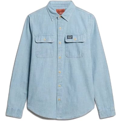 Katoenen shirt met lange mouwen Superdry