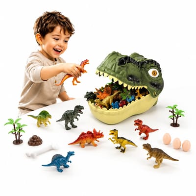 BOTC Dinosaurusspeelgoed - inclusief Spelmat - 45 Stuks - Realistische Jurassic Dinosaurusfiguren - Educatief - Voor Kinderen 3-5 Jaar