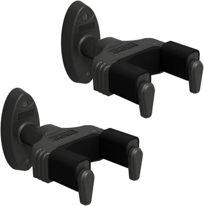 Gitaar Muursteunen - Gitaar Hangers - Veilig Opbergen - Automatisch Vergrendelingssysteem - 2 Stuks - Zwart
